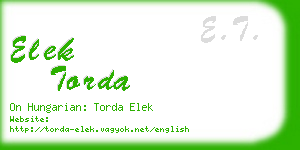 elek torda business card